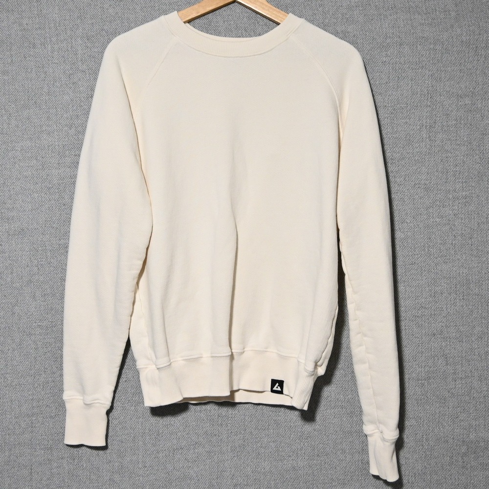 American Giant Sweatshirt Mens M Raglan Sleeve USA Made Cream Off White